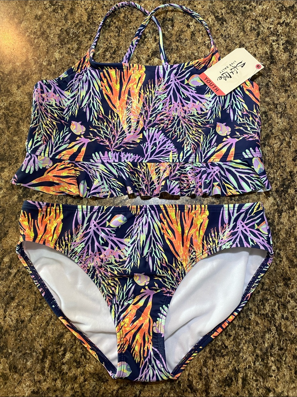 NWT Salt Life 2pc Swim Suit Girls Youth SZ: 16